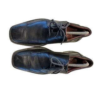 Johnson & Murphy Dobson‎ Cap Oxford Shoes Black Leather #20-7511 Mens Sz 10